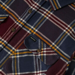 Brixton Bowery Flannel - Mood Indigo/Port/Saffron