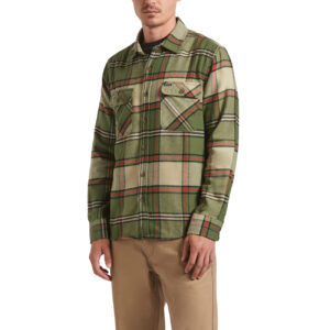 Brixton Bowery Flannel - Wild Green/Elm/Adrenaline Rush