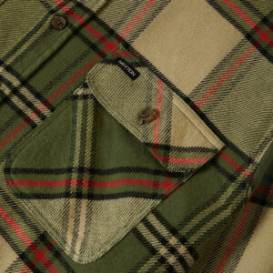 Brixton Bowery Flannel - Wild Green/Elm/Adrenaline Rush