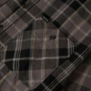 Brixton Vintage Wash Flannel - Black/Charcoal Beige/Slate