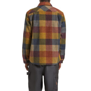 Brixton Bowery L/S Arctic Stretch Fleece - Rust/Copper Plaid