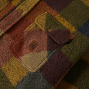 Brixton Bowery L/S Arctic Stretch Fleece - Rust/Copper Plaid