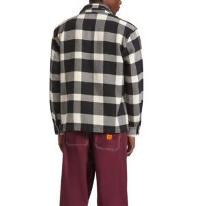 Brixton Union Zip Flannel - Off White/Black