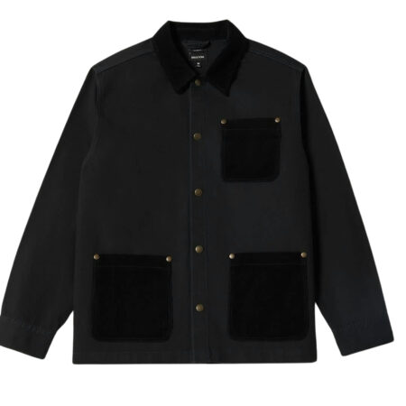 Brixton Herringbone Lightweight Chore Coat - Black Herringbone