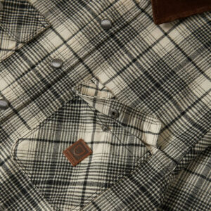 Brixton Builders Bowery Perf Flannel - Off White/Black