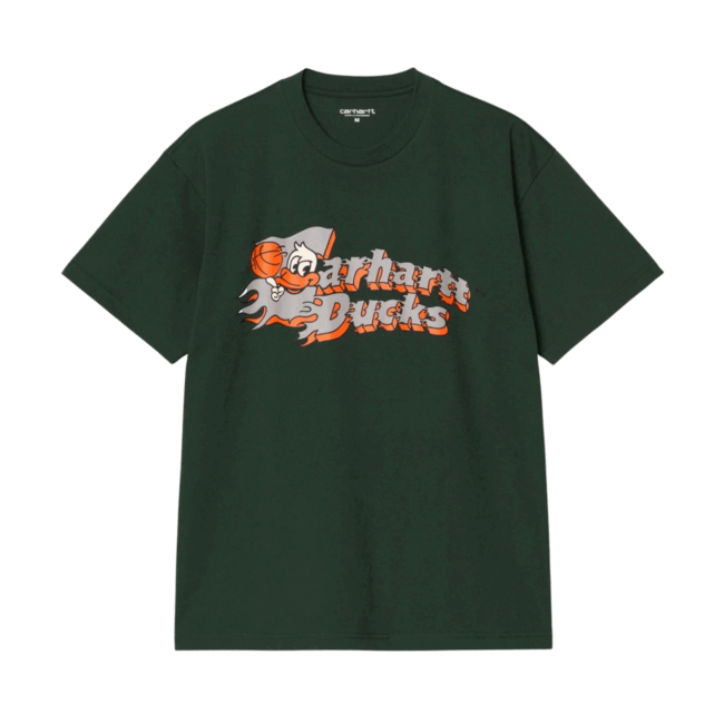 Carhartt S/S Flaming Ducks Tee - Conifer