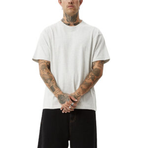 Afends Genesis Heavyweight Boxy Fit Tee - Grey Marle
