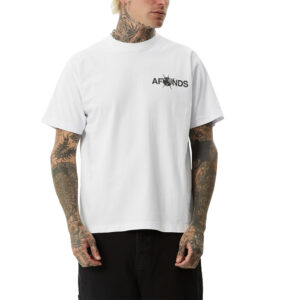 Afends Spiked Recycled Heavyweight Boxy Fit Tee - White