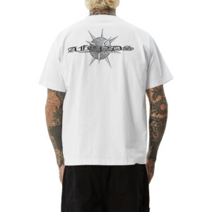 Afends Spiked Recycled Heavyweight Boxy Fit Tee - White