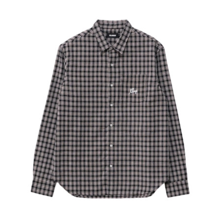 X-Large - Script Check Shirt - Black