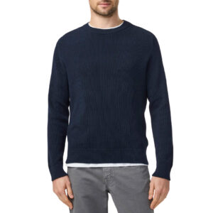 NN.07 Kevin Ribbed Organic Cotton Sweater 6600 - Navy Blue