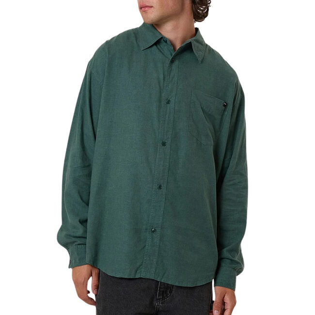 Thrills Hemp Thrills Oversize Long Sleeve Shirt - Sea Pine