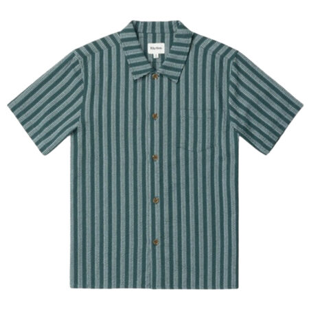 Rhythm Eli Stripe SS Shirt - Teal