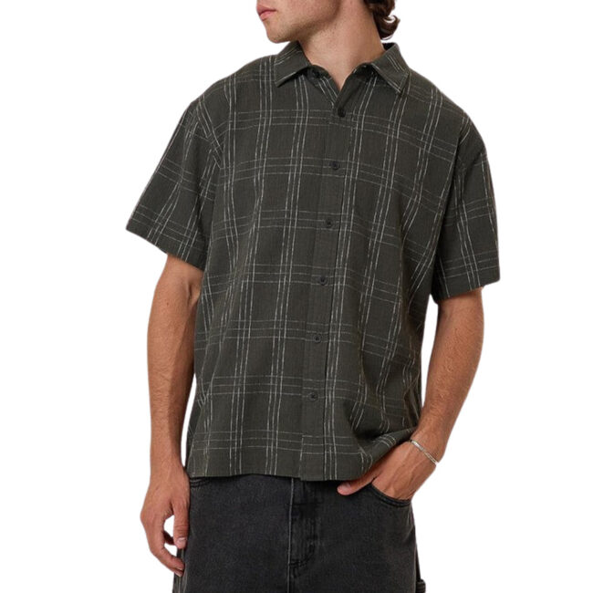 Thrills Built To Win Short Sleeve Short Shirt - Oil Green
