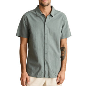 Rhythm Classic Linen SS Shirt - Silver Pine
