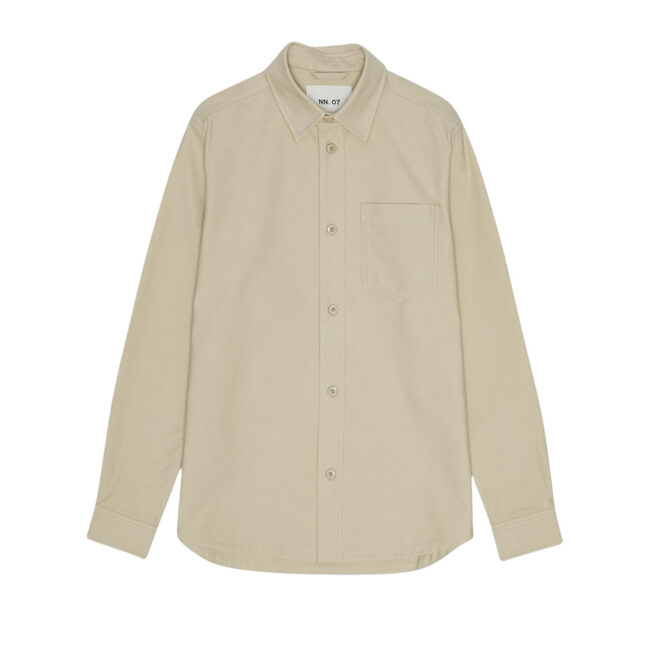 NN.07 Verner Organic Cotton Blend Overshirt 5379 - Ecru