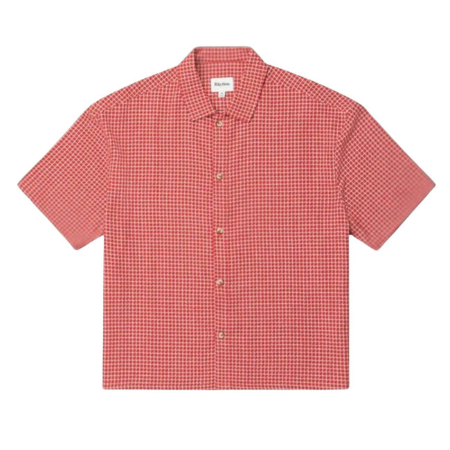 Rhythm Rowen Check SS Shirt - Red
