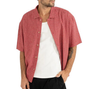 Rhythm Rowen Check SS Shirt - Red
