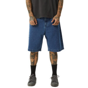 Afends Lil C Denim Baggy Short 22" - Authentic Blue