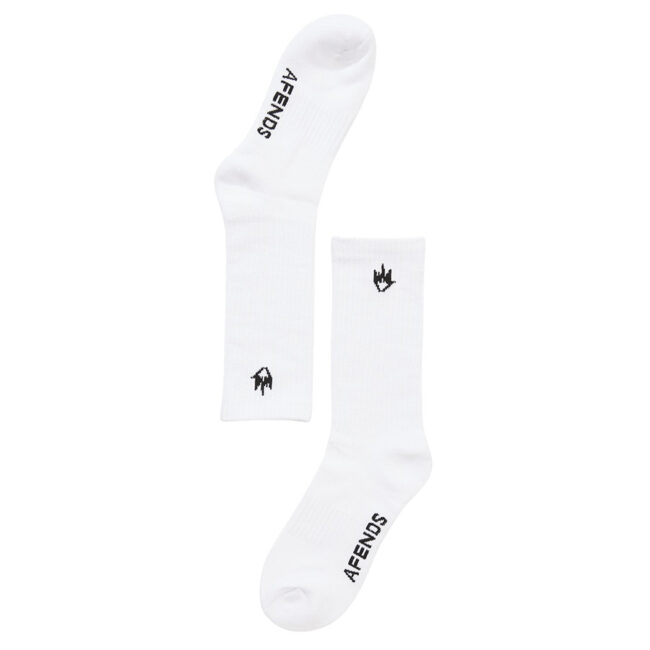Afends Flame Socks Three Pack - White