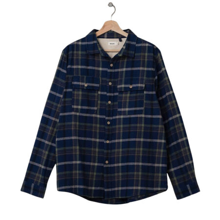 McTavish Twin Pocket Flannel Shirt - Blue Multi