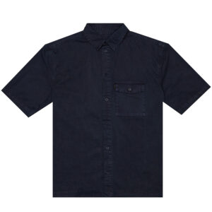 Afends Overdie Organic Overdyed Short Sleeve Shirt - Deep Sea