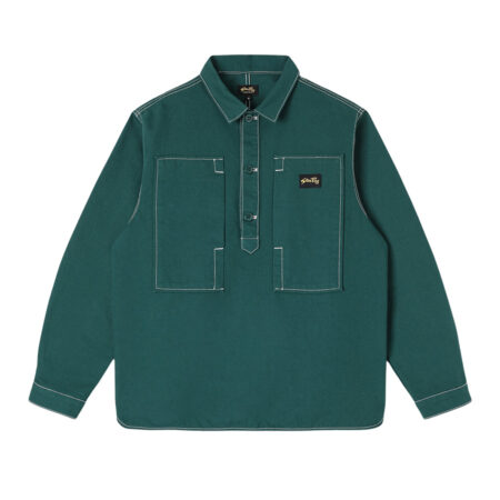 Stan Ray Painters Pop Over Shirt - Botanical Green Bedford