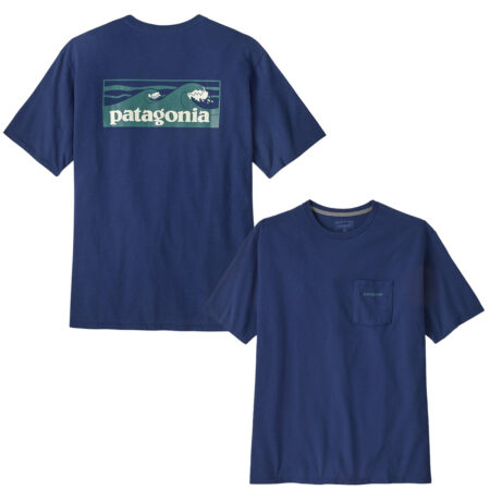 Patagonia Boardshort Logo Pocket Responsibili-Tee - Clement Blue