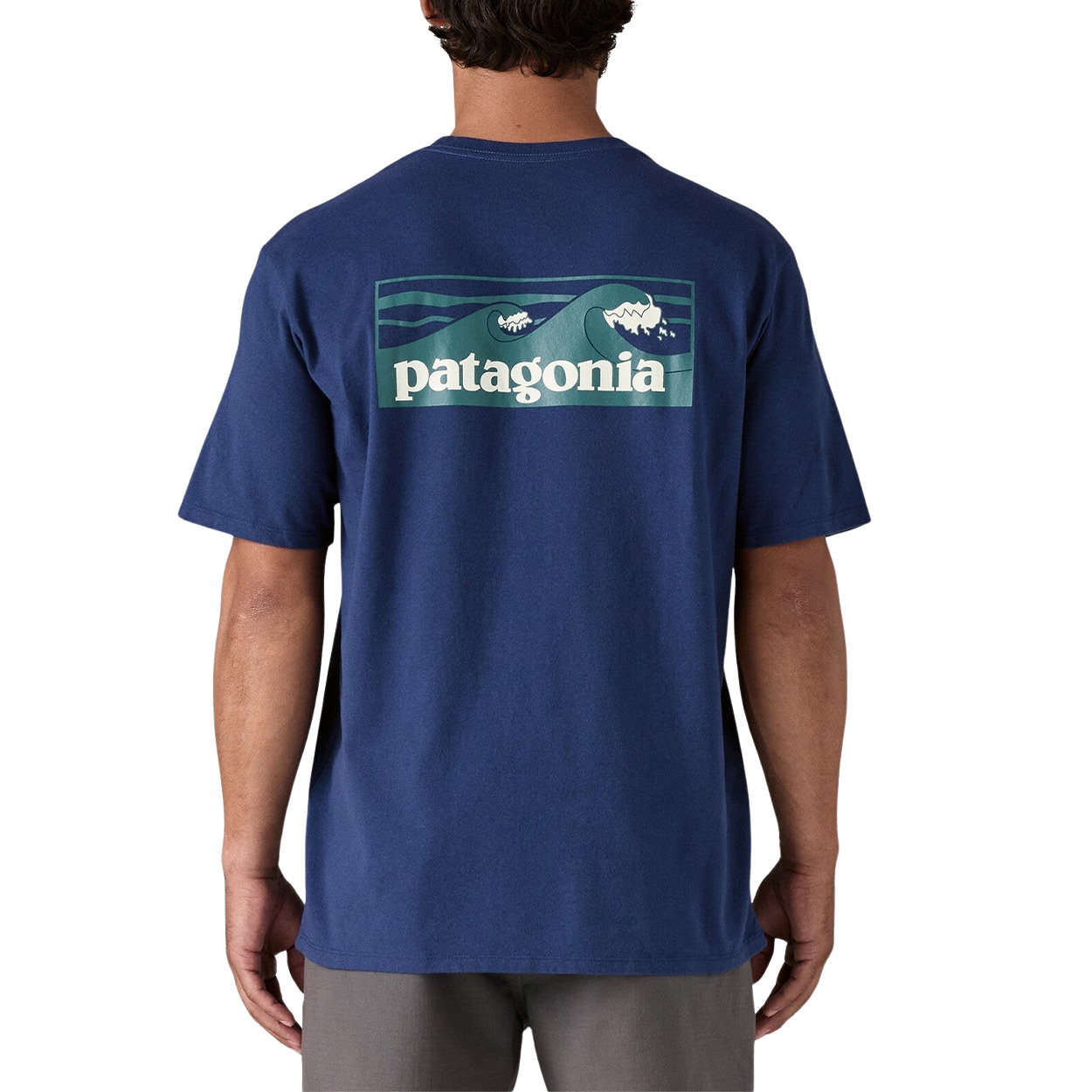 Patagonia Boardshort Logo Pocket Responsibili-Tee - Clement Blue