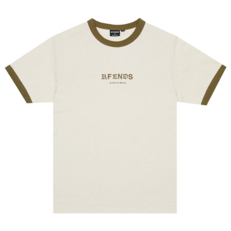 Afends Mix Up Recycled Ringer Tee - Moonbeam