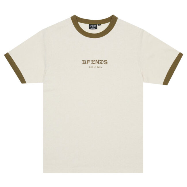 Afends Mix Up Recycled Ringer Tee - Moonbeam