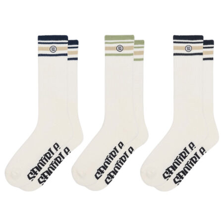 S/Double Stripe S-Dot Sock (3 Pack) - Navy/Black/Sage