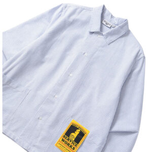 Service Works Waiter Shirt - Oxford Blue Stripe
