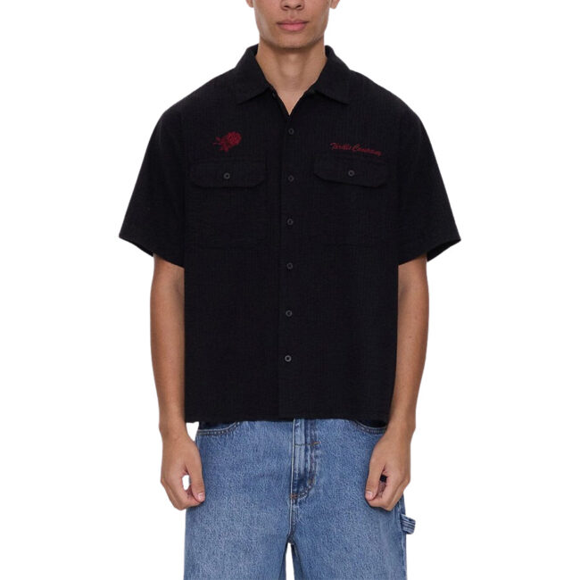 Thrills Appreciation Short Sleeve Work Shirt - Black