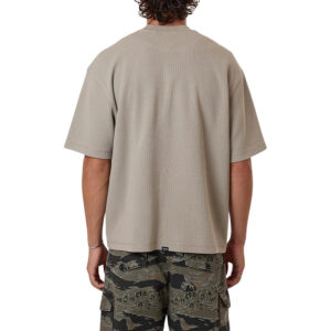 Thrills Arts & Industrial Box Fit Oversize Short Waffle Tee - Light Grey