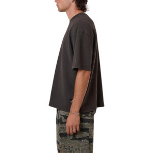 Thrills Arts & Industrial Box Fit Oversize Short Waffle Tee - Dark Charcoal