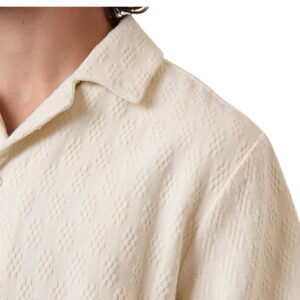 Thrills Vanished Short Bowling Shirt - Heritage White