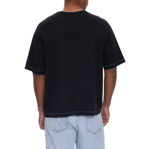 Thrills Hemp Thrills Embro Contrast Stitch Box Fit Oversize Short Tee - Black