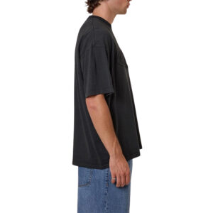 Thrills Shadowless Embro Oversize Box Fit Tee - Pirate Black