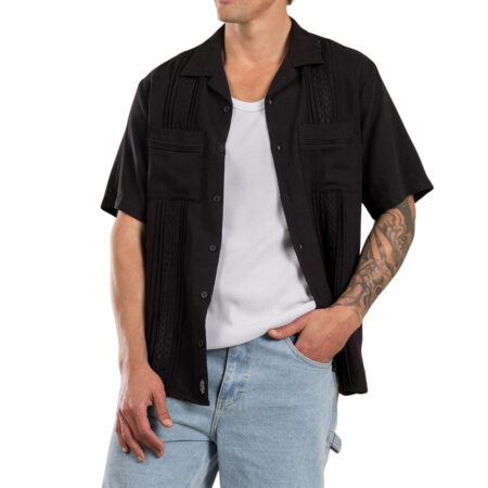 Thrills Pit Stop Bowling Shirt -  Black