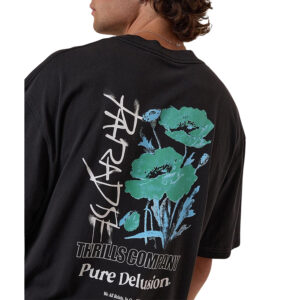 Thrills Pure Delusion Box Fit Oversize Short Tee - Faded Black