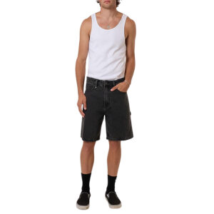 Thrills Slacker Denim Short - Ash Black