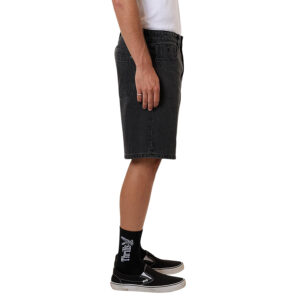 Thrills Slacker Denim Short - Ash Black
