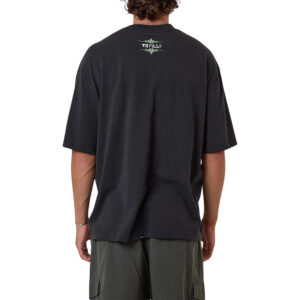 Thrills Transmission Box Fit Oversize Short Tee - Washed Black