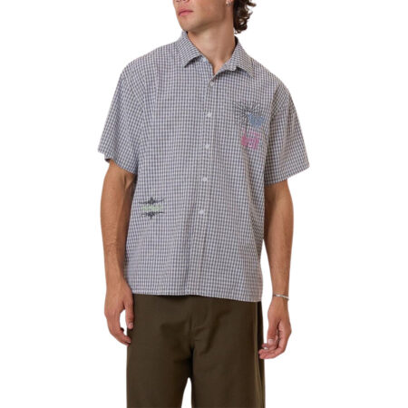 Thrills Transmission Short Sleeve Short Shirt - Navy
