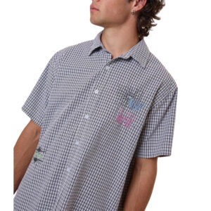 Thrills Transmission Short Sleeve Short Shirt - Navy