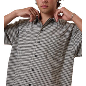 Thrills Union Short Sleeve Check Shirt - Light Stone