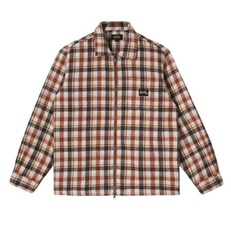Stan Ray Zip Shirt - Tan Plaid