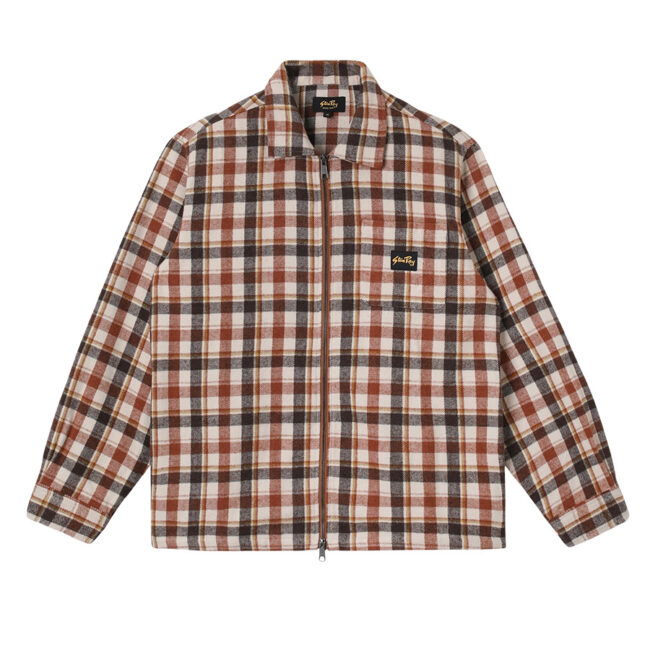 Stan Ray Zip Shirt - Tan Plaid