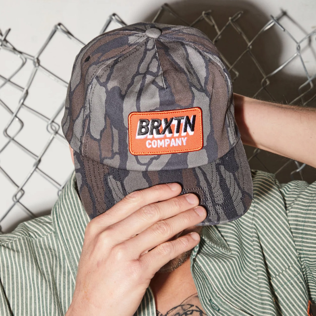 Brixton Payment MP Snapback Cap - Bark Camo